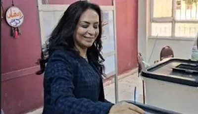 وزيرة التضامن تدلي بصوتها في انتخابات النواب بمدرسة بدر الإعدادية بالدقي