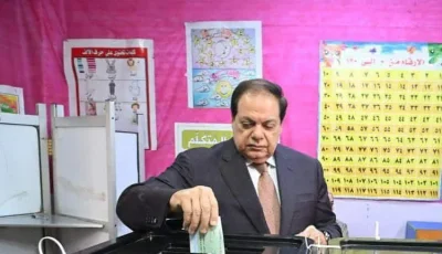 وكيلا مجلس النواب يدليان بصوتهما في انتخابات مجلس النواب بالجيزة