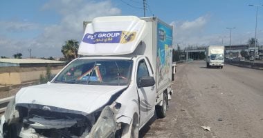3 مصابين إثر حادث تصادم ربع نقل بكوبري شرنقاش فى الدقهلية