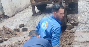 صيانة خط مياه الشرب قطر 4 بوصة وإصلاح كسر مفاجئ بماسورة بكفر الشيخ