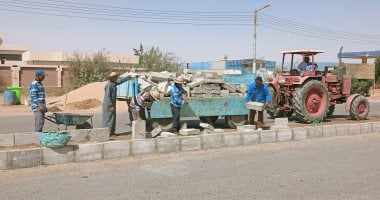 رئاسة مركز الداخلة: استكمال تطوير ورفع كفاءة مدخل المنطقة الحرفية بمدينة موط