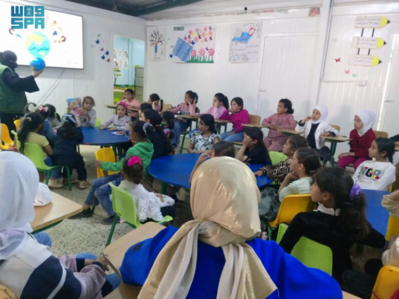 مركز الملك سلمان للإغاثة يحتفي بيوم الأرض في مخيم الزعتري للاجئين السوريين بالأردن