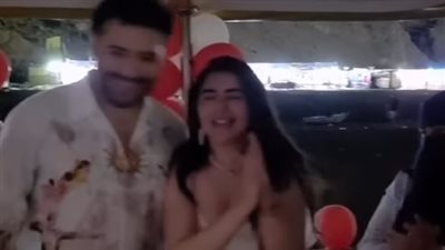 كل سنة واحنا مع بعض.. تارا تامر تحتفل بعيد ميلاد مسلم في أجواء رومانسية| فيديو