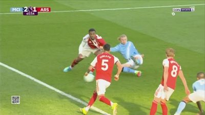 مان سيتي ضد آرسنال.. إيرلينج هالاند يسجل الهدف الثاني لـ مانشستر سيتي في مرمى أرسنال بالدوري الإنجليزي الممتاز