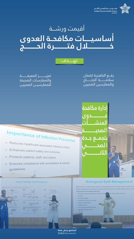 تجمع جدة الصحي ينظم ورشة لمكافحة العدوى استعداداً لموسم الحج — سبق