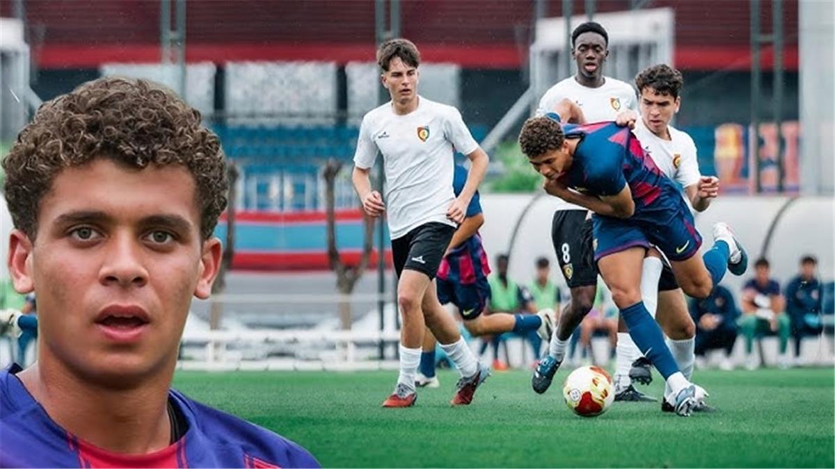 فيديو | حمزة عبد الكريم يُلمح لقرار برشلونة بشأن مستقبله بعد “الهاتريك”
