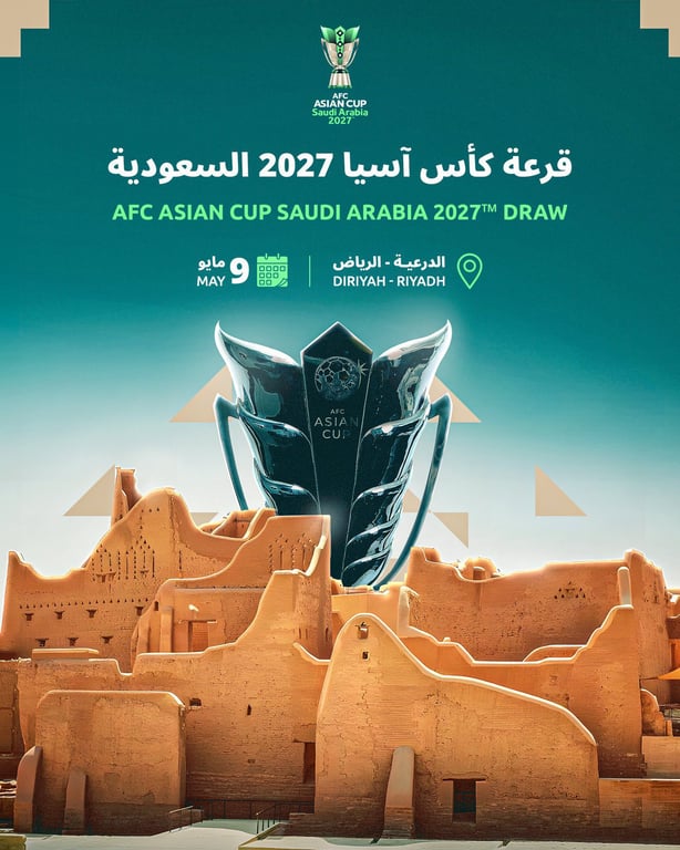 الآسيوي يعلن تصنيف منتخبات كأس آسيا 2027 والدرعية تستضيف قرعة المجموعات — سبق
