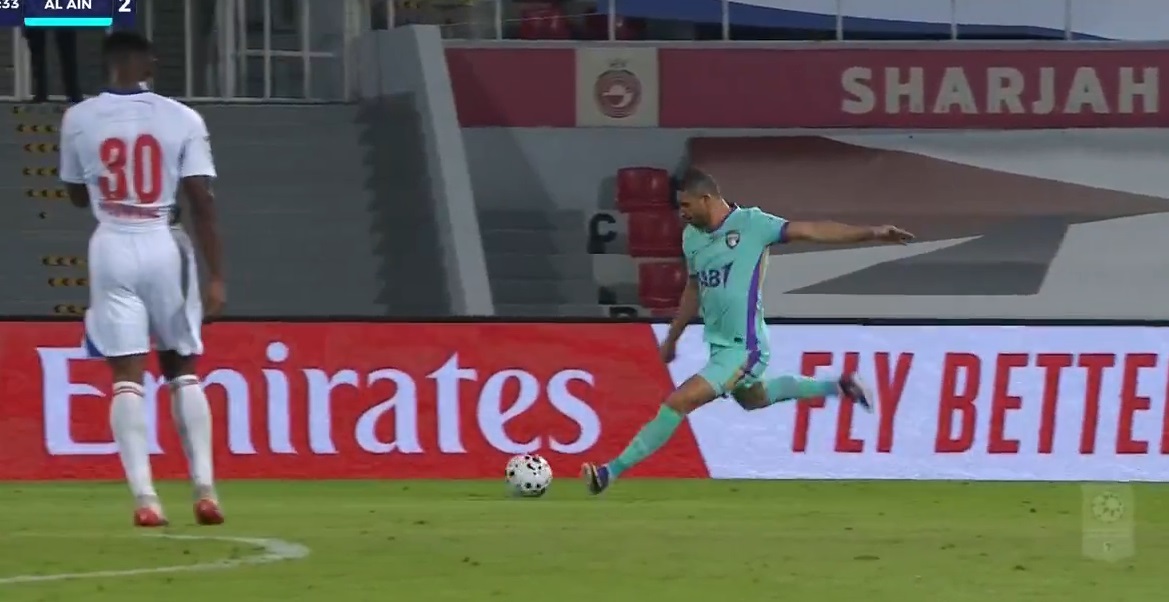 اسيست رامي ربيعه الرائع في مباراة العين والشارقة بالدوري الاماراتي