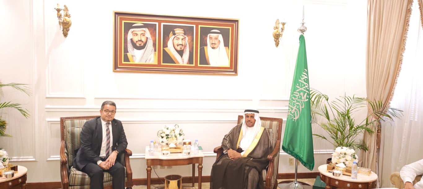 استقبال المندوب السعودي المغدرة لدى التعاون الإسلامي لنظيره الأردني — سبق