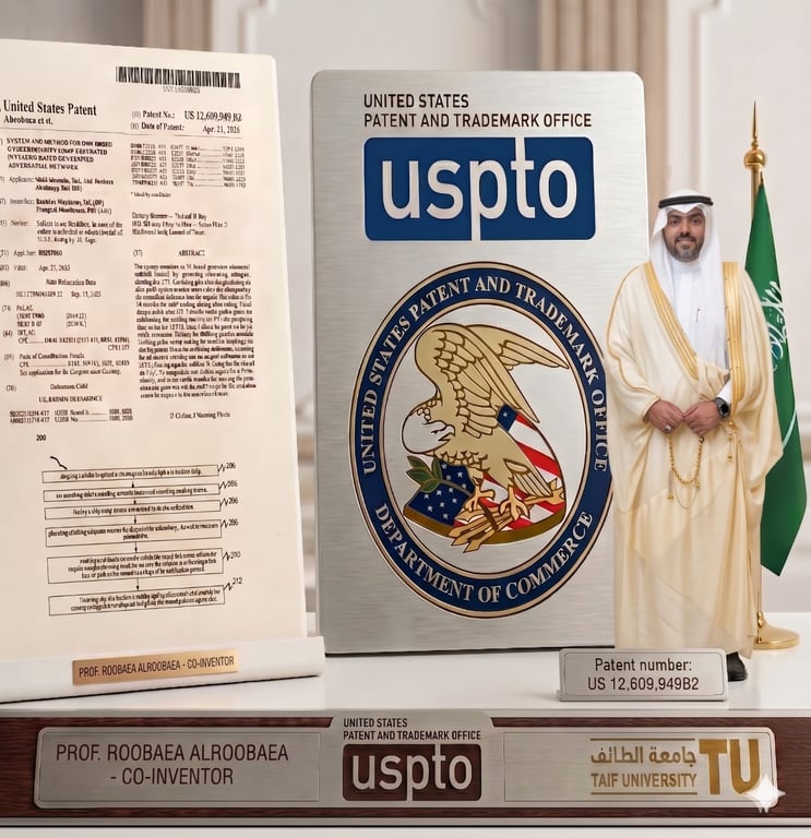 براءة اختراع أمريكية للبروفيسور رباعي الرباعي تعزز مكانة جامعة الطائف دوليًا — سبق