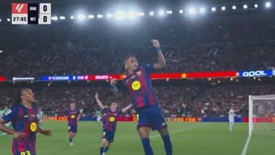 برشلونة ضد ريال بتيس.. ملخص اهداف ونتيجه مباراة برشلونة وريال بيتيس في الدوري الإسباني بعد هدف رافينيا
