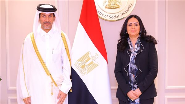 وزيرة التضامن تتباحث مع سفير قطر حول قضايا الحماية الاجتماعية