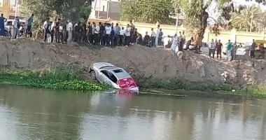 حادث انقلاب سيارة في ترعة الإسماعيلية يخلف مصابًا