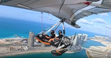 مشهد شامل لجمال العلمين الجديدة من علو الطائرة في اليوم السابع