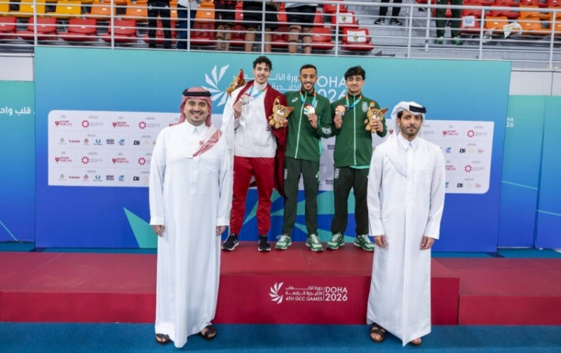 8 ميداليات سعودية في افتتاح خليجية الدوحة 2026م