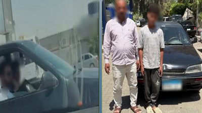 كان بيتعلم السواقة.. تفاصيل قيادة طفل لسيارة على الطريق بالقاهرة