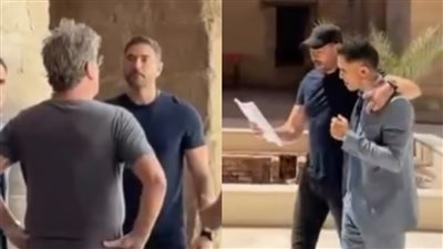 أول ظهور لأحمد عز وسامي الشيخ من كواليس تصوير مسلسل الأمير.. صور