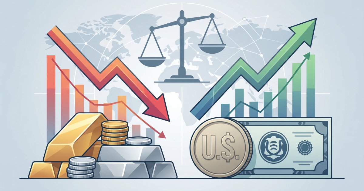 تراجع أسعار الذهب عالميًا مع صعود الدولار وخسائر تمتد للمعادن النفيسة — سبق