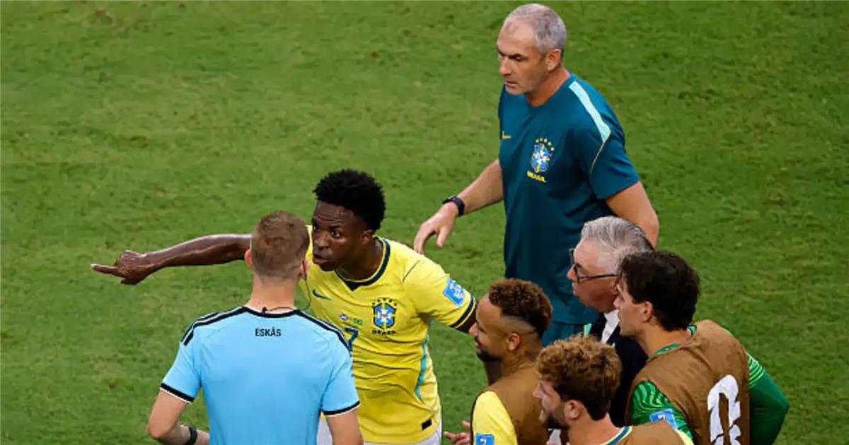 بعد هدف فينيسيوس أمام اسكتلندا الاتحاد البرازيلي يرفع شكوى رسمية للفيفا