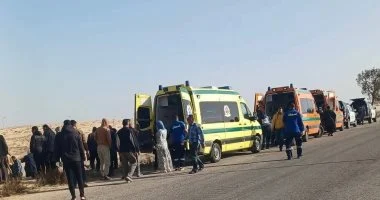 مصرع 3 أشخاص في تصادم سيارة ملاكي ودراجة نارية على الطريق الدولي بالدقهلية