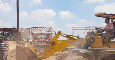 التصدي لتعديات على ممتلكات الدولة والأراضي الزراعية في البحيرة وإزالة المخالفات