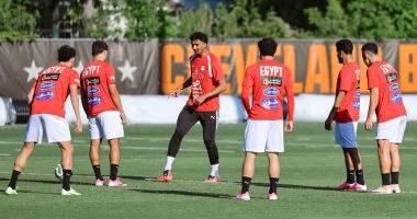 تدريبات المنتخب المصري تستعد لوديته أمام البرازيل مساء اليوم