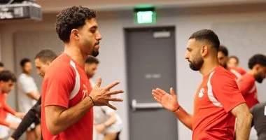 منتخب مصر يخوض تدريبات فى الجيم استعدادا لمواجهة أستراليا.. فيديو