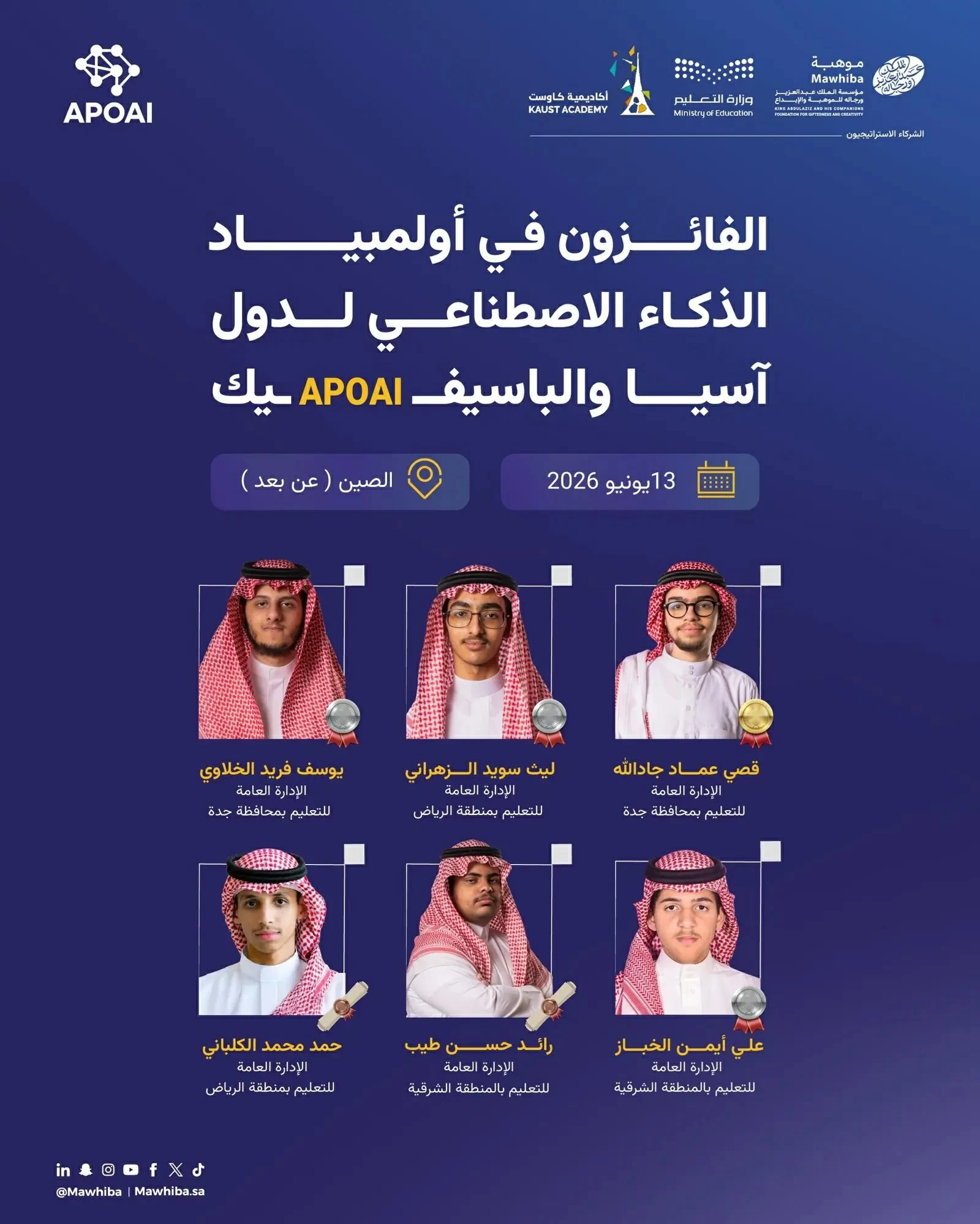 السعودية تتألق في أولمبياد آسيا والباسيفيك للذكاء الاصطناعي بحصد 6 جوائز دولية – أخبار السعودية