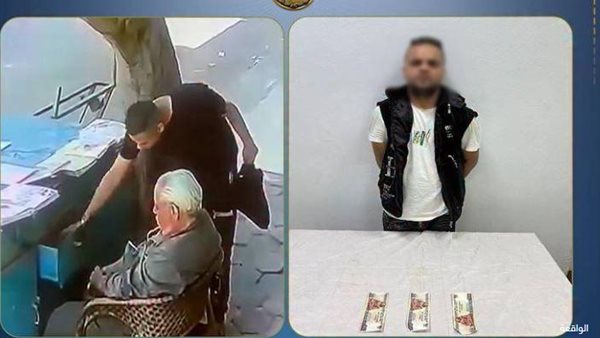 arrested in Helwan for stealing from newspaper vendor for 600 EGP.