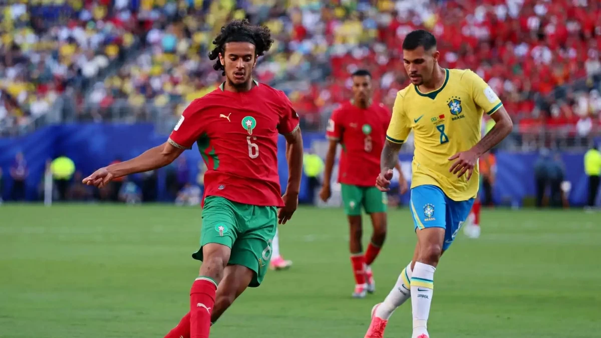 شاهد مهارات النجم المغربي الصاعد أيوب بوعدي أمام البرازيل