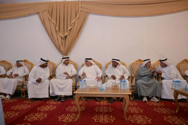 حامد بن زايد وذياب بن محمد ونهيان بن مبارك يعزون بالشهيد البلوشي