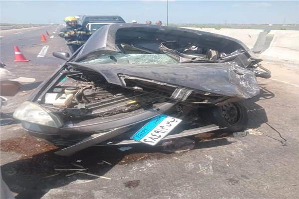 إصابة ضابط شرطة فى حادث سير بالدولى الساحلى بالبحيرة 