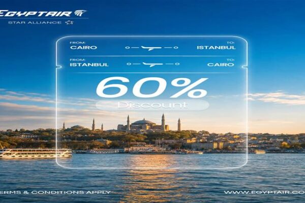 «مصر للطيران»: خصومات تصل لـ60% على جميع الدرجات لرحلات إسطنبول وبيروت