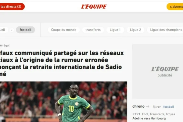 «lequipe» تفضح البيان الكاذب.. «ماني» لاعب دولي – أخبار السعودية