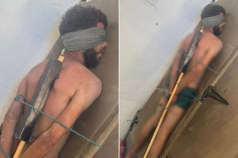 اسرائيل تقر بتعذيب اسير فلسطيني وصورة تثير غضبا واسعا