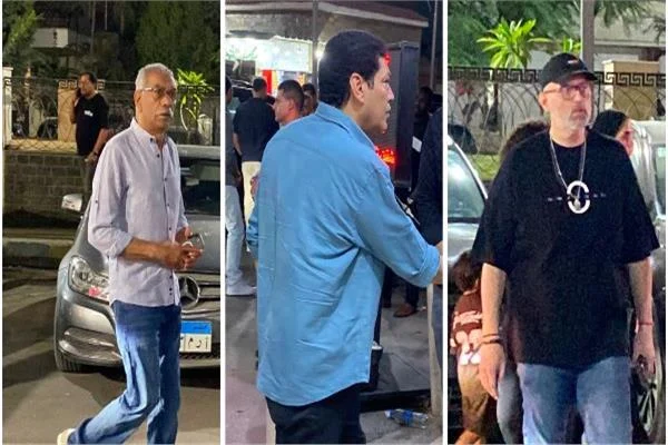 نجوم الفن يشاركون في عزاء المنتج ياسر صبحي بمسجد الحامدية الشاذلية