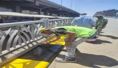 الجيزة: متابعة ميدانية لتطوير ورصف كوبري أرض اللواء