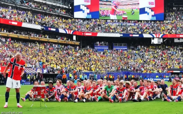 90 ألف نرويجي يحتفلون في شوارع أوسلو بعد إسقاط البرازيل والتأهل لثمن نهائي كأس العالم