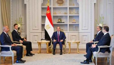 المشهد الدولي – الرئيس عبد الفتاح السيسي يستقبل صهر الرئيس الأمريكي بمدينة العلمين