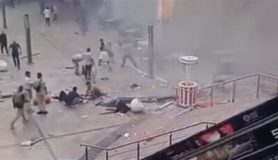 شاهد لحظات الرعب والهلع بعد انفجار داخل مول شهير بالتجمع