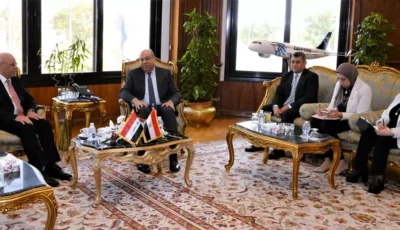الحفنى بحث مع سفراء العراق و فنزويلا و كازاخستان .. تعزيز التعاون فى قطاع النقل الجوى