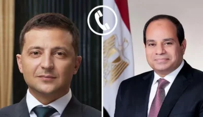 الرئيس السيسي يتلقى اتصالا هاتفيا من الرئيس الأوكراني فولوديمير زيلينسكي