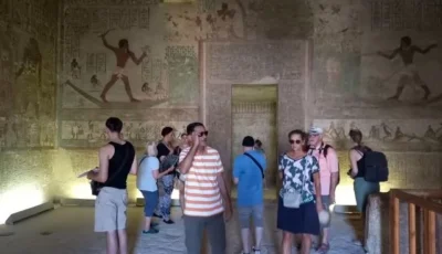 إقبال من الوفود السياحية على المناطق الأثرية فى المنيا
