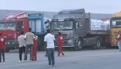 الهلال الأحمر المصري يطلق قافلة “زاد العزة” الـ260 لدعم أهالي غزة