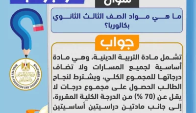 التعيم: النربية الدينية مادة أساسية في الصف الثالث بالبكالوريا