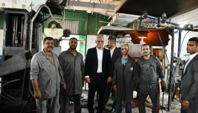 “جمبلاط” يتفقد خطوط الإنتاج بشركة حلوان لمحركات الديزل