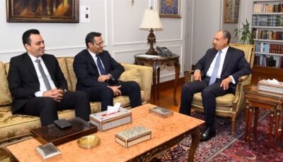وزير الخارجية يستقبل نقيب الصحفيين ويشيد بالدور الوطني للصحافة المصرية