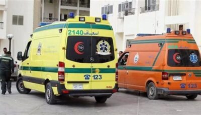 إصابة شخصين في حريق سيارة نقل بالمنصورة