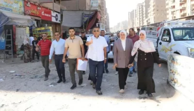 محافظ القليوبية يتفقد تطوير محوري أحمد عرابي وبهتيم بشبرا الخيمة
