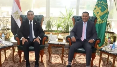 محافظ القليوبية يستقبل وزير الرياضة لبدء جولة تفقدية للمنشآت الشبابية